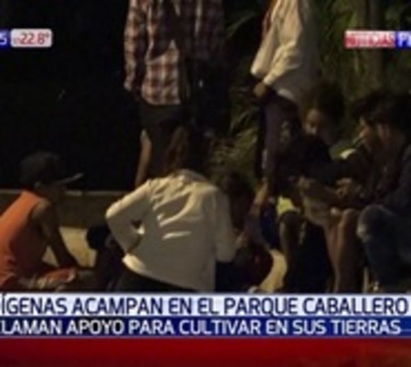 Indígenas en situación de riesgo acampan en parque Caballero - Paraguay.com