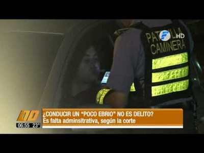 ¿Conducir “un poco ebrio” no es delito?