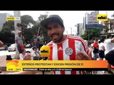 Esteños protestan y exigen prisión de ZI - Tv - ABC Color