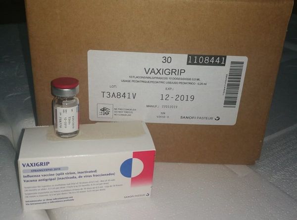 Dosis pediátricas de vacuna antigripal ya están en el país