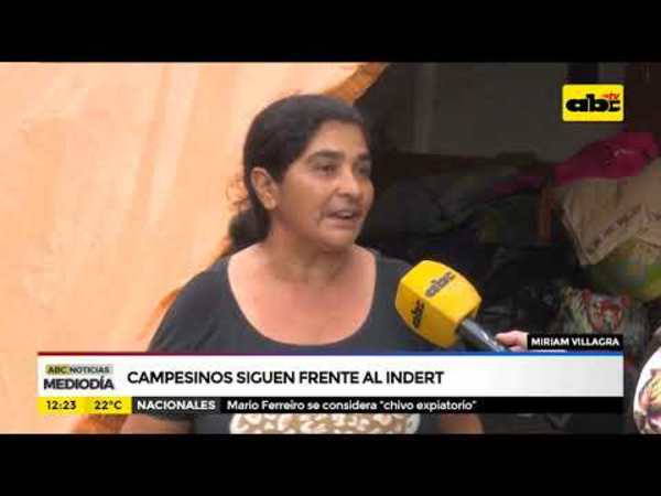 Campesinos siguen frente al Indert - Tv - ABC Color