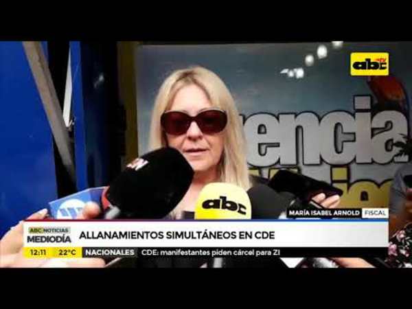 Allanamientos simultáneos en CDE - Tv - ABC Color