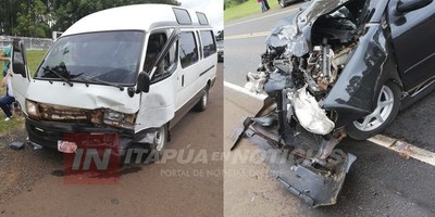 IMPRUDENCIA CAUSA ACCIDENTE SOBRE LA RUTA 6 EN TRINIDAD.