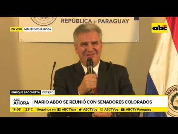 Mario Abdo se reunió con senadores colorados - Tv - ABC Color