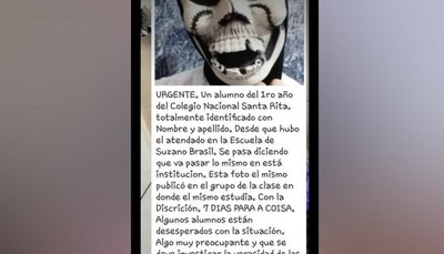 Amenaza de "masacre" a estudiantes de Santa Rita habría sido un "mal entendido" » Ñanduti