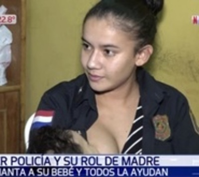¡Súper mamá policía! Lleva a bebé a comisaría para cuidarlo - Paraguay.com