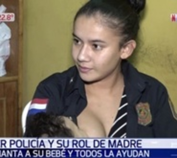 ¡Súper mamá policía! Lleva a bebé a comisaría para cuidarlo - Paraguay.com