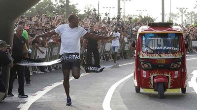 Usain Bolt compite contra una mototaxi en Lima y sale vencedor » Ñanduti
