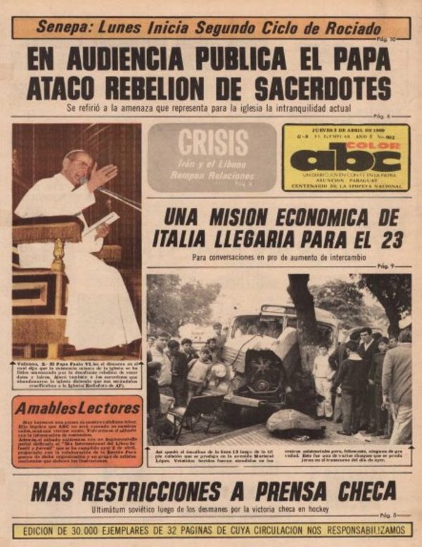 3 de abril de 1969 - Un Dia Como Hoy - ABC Color