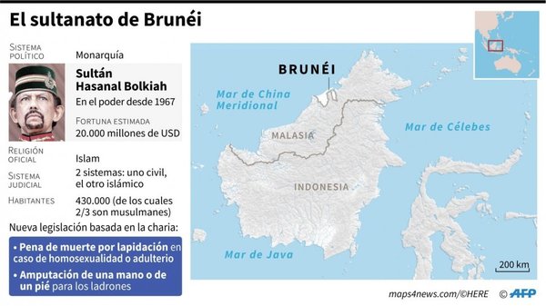 Brunéi instaura lapidación para castigar homosexualidad y adulterio - Internacionales - ABC Color
