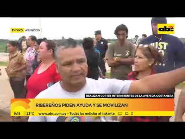 Ribereños piden ayuda y se movilizan - Tv - ABC Color
