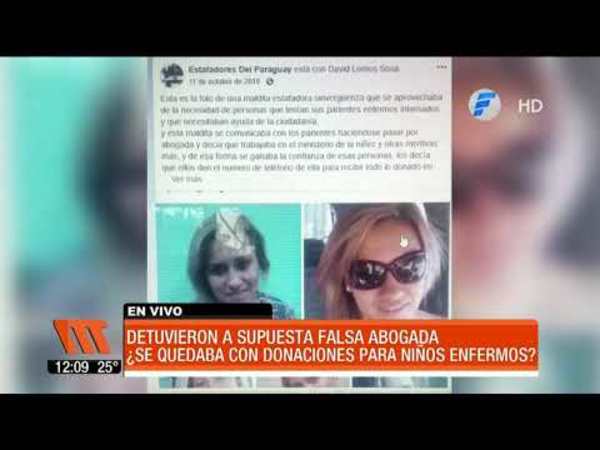 Detuvieron a supuesta abogada falsa