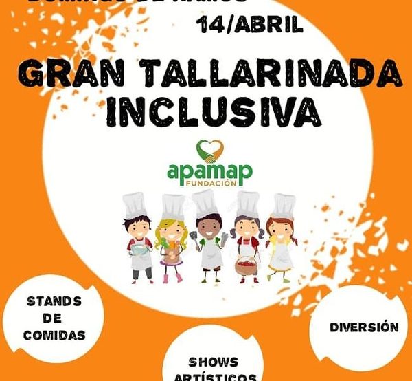 Tallarinada inclusiva de APAMAP será el 14 de abril