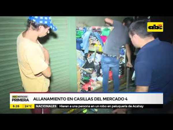 Allanamientos en casillas del Mercado 4 - Tv - ABC Color
