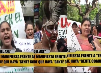 Insólita manifestación de "El Rey del Axe" para ingresar a "Baila Conmigo"