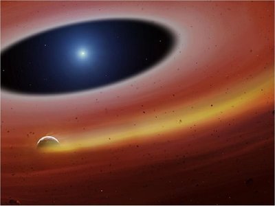 Hallan restos de un extinto sistema planetario orbitando a su estrella