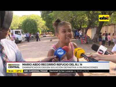 Mario Abdo recorrió refugio del Ri14 - Tv - ABC Color