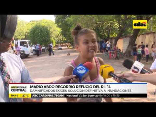 Mario Abdo recorrió refugio del Ri14 - Tv - ABC Color