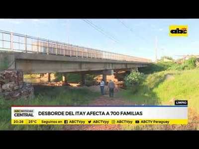 Desborde del Itay afecta a 700 familias - Tv - ABC Color
