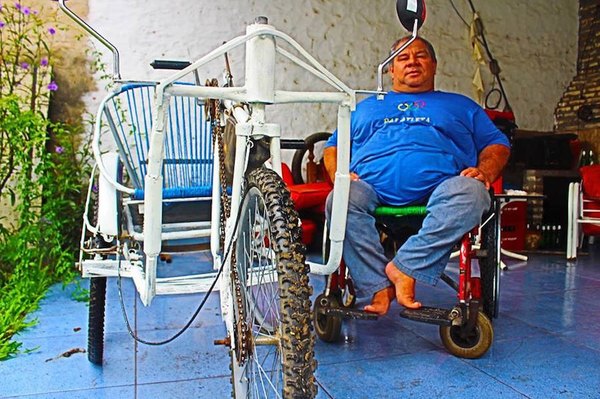 Persona con discapacidad inventó para su “tricicleta”