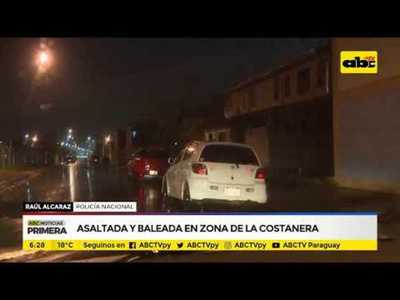 Asaltada y baleada en zona de la Costanera - Tv - ABC Color