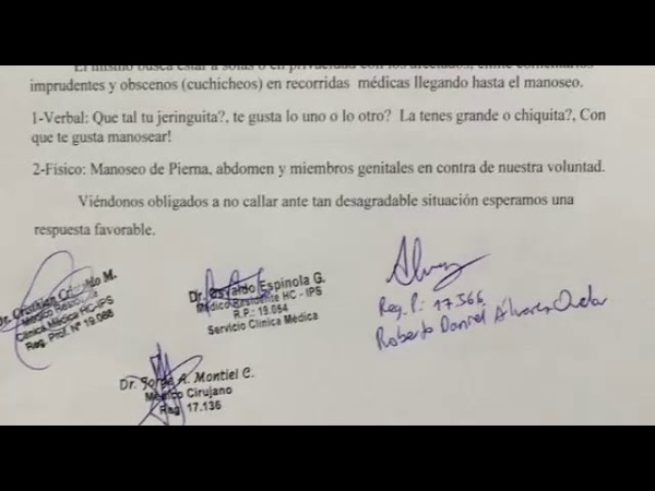 Renuncia médico de IPS denunciado por acoso sexual