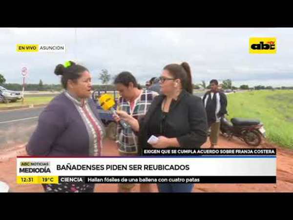 Bañadenses piden ser reubicados - Tv - ABC Color