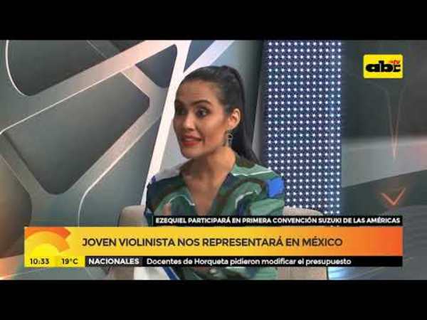 Joven violinista nos representará en México - Tv - ABC Color