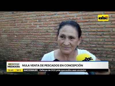 Nula venta de pescados en Concepción - Tv - ABC Color
