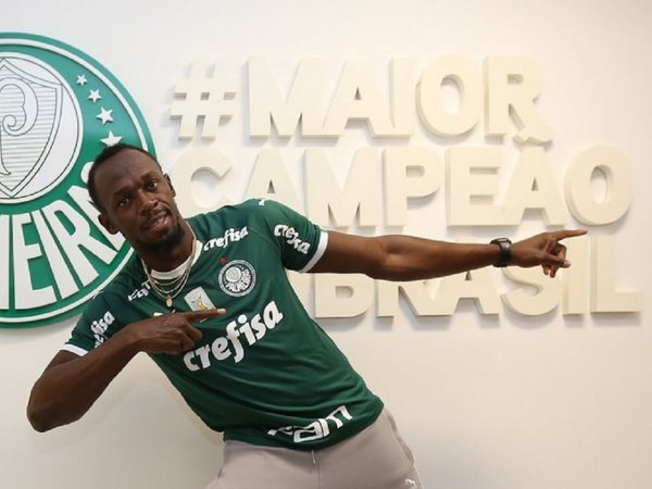 Usain Bolt se une al entrenamiento del Palmeiras en Brasil