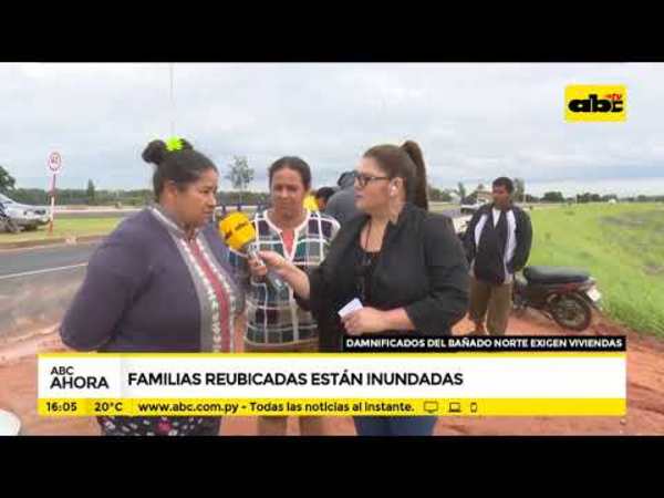 Familias reubicadas están inundadas - Tv - ABC Color