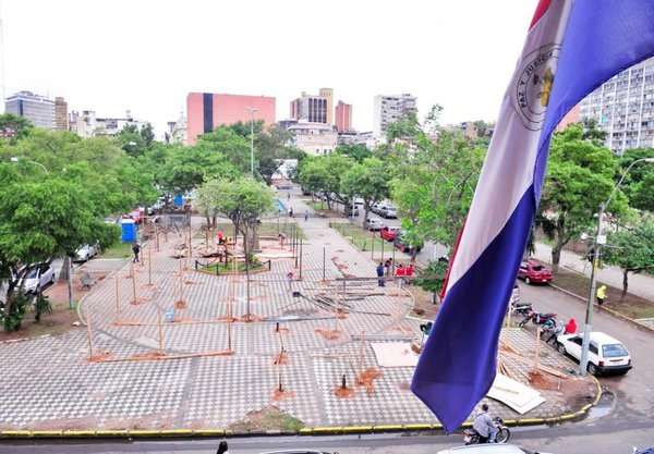 Destrozan la explanada del Cabildo - Edicion Impresa - ABC Color