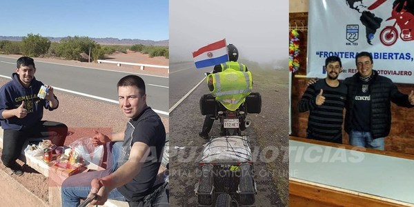 FUERON EN MOTOCICLETA AL FIN DEL MUNDO DESDE ENCARNACIÓN