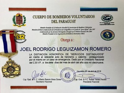 Hoy bomberos entregarán reconocimiento a Joelito