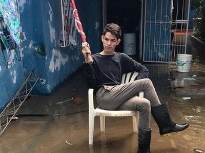 Se inundó la casa de "La Comadre"