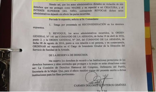 FF.AA atascada en el tiempo: vía crucis de mujer militar presa por hacer cumplir la ley | Paraguay en Noticias