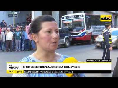 Choferes piden audiencia con Wiens - Tv - ABC Color