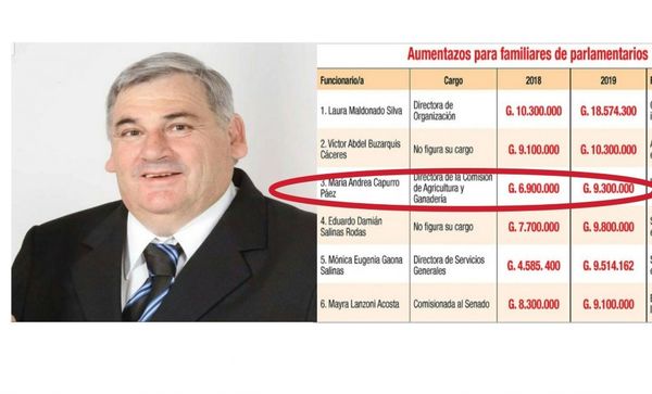 La hija del Diputado Hugo Capurro tuvo un aumentazo en este 2019 - Digital Misiones