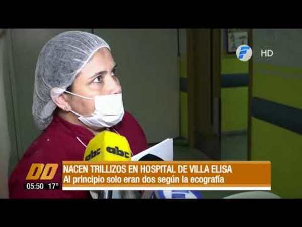Nacen trillizos en Hospital de Villa Elisa