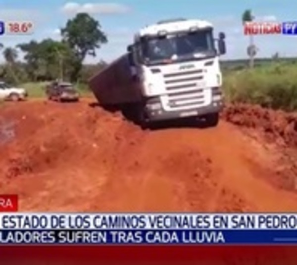 Pobladores de San Pedro aislados a causa de pésimo estado de caminos - Paraguay.com
