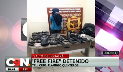 Policía incauta arsenal en poder de adolescente