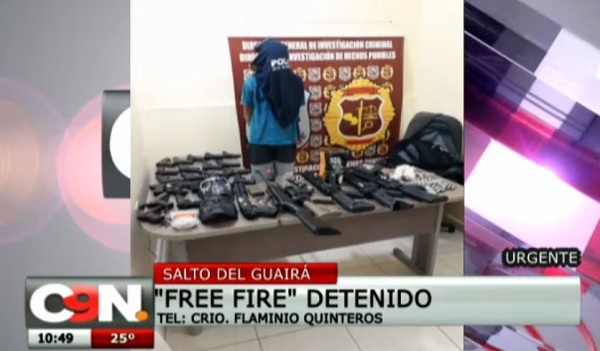 Policía incauta arsenal en poder de adolescente