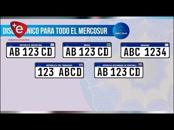 POSTERGAN HASTA JUNIO, IMPLEMENTACIÓN DE CHAPAS DEL MERCOSUR