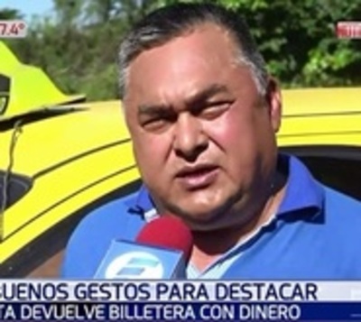 Taxista encontró billetera con dinero y la devolvió a su dueño - Paraguay.com