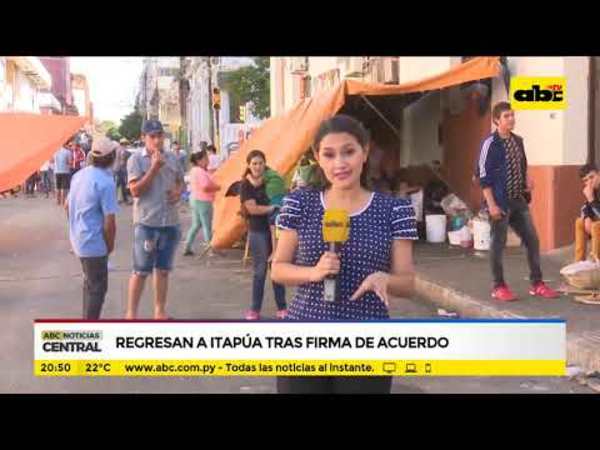 Regresan a Itapúa tras firmar acuerdo - Tv - ABC Color