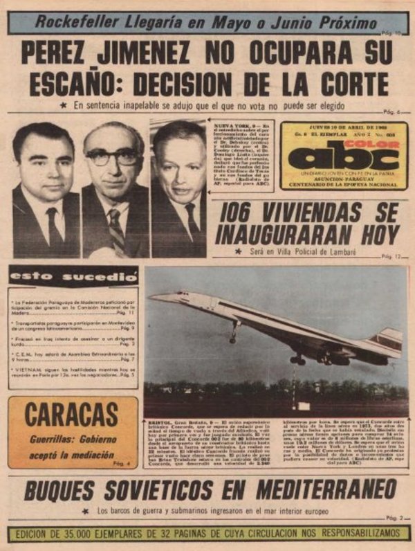 10 de abril de 1969 - Un Dia Como Hoy - ABC Color