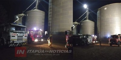 CONTROLAN PRINCIPIO DE INCENDIO DE UN SILO EN NATALIO