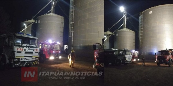 CONTROLAN PRINCIPIO DE INCENDIO DE UN SILO EN NATALIO