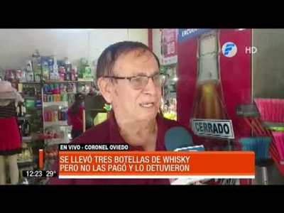 Salió de la cárcel y fue a robar tres botellas de whisky