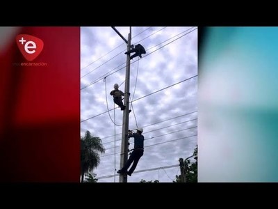 ANDE REEMPLAZA POSTES DE MADERA POR HORMIGÓN EN BARRIOS DE ENCARNACIÓN